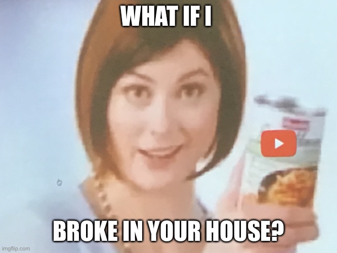 Idk I found this | WHAT IF I; BROKE IN YOUR HOUSE? | made w/ Imgflip meme maker