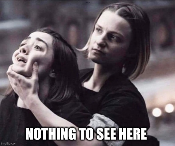 Look | NOTHING TO SEE HERE | image tagged in look | made w/ Imgflip meme maker
