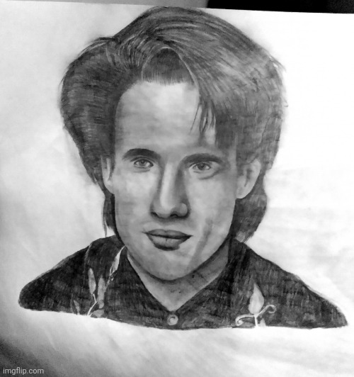 Bronson Pinchot portrait | image tagged in bronson pinchot portrait,art,trending,trending now,2022,drawing | made w/ Imgflip meme maker