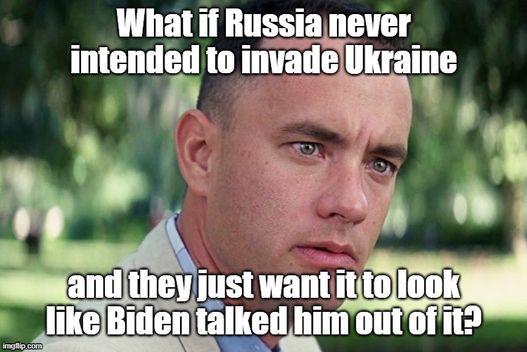Russia Invasion of Ukraine Pantomime | image tagged in russia,ukaraine,pantimime,biden | made w/ Imgflip meme maker