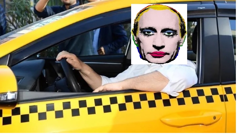 Putin Taxi Clown Blank Meme Template