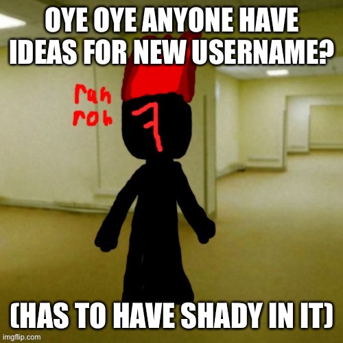 Flfiya | OYE OYE ANYONE HAVE IDEAS FOR NEW USERNAME? (HAS TO HAVE SHADY IN IT) | image tagged in flfiya | made w/ Imgflip meme maker