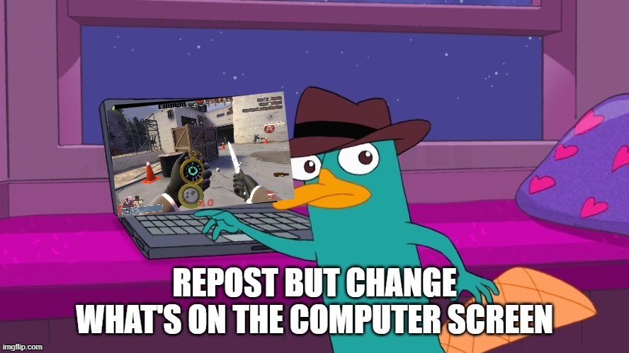 Perry becomes a weeb spy main | image tagged in tf2 | made w/ Imgflip meme maker