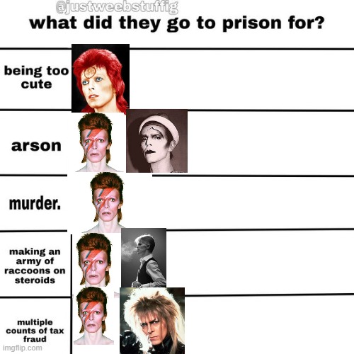 Aladdin sane what do u expect from the guy named a lad insane | image tagged in pscho,quircky,david bowie | made w/ Imgflip meme maker