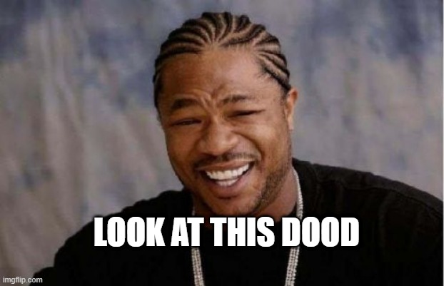 look at this dood | LOOK AT THIS DOOD | image tagged in memes,yo dawg heard you | made w/ Imgflip meme maker