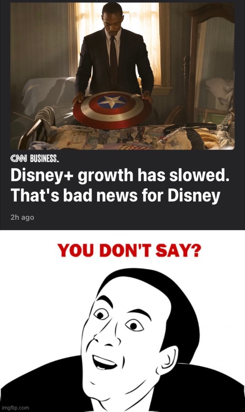 image tagged in memes,you don't say,disney,marvel,disney plus,obviously | made w/ Imgflip meme maker