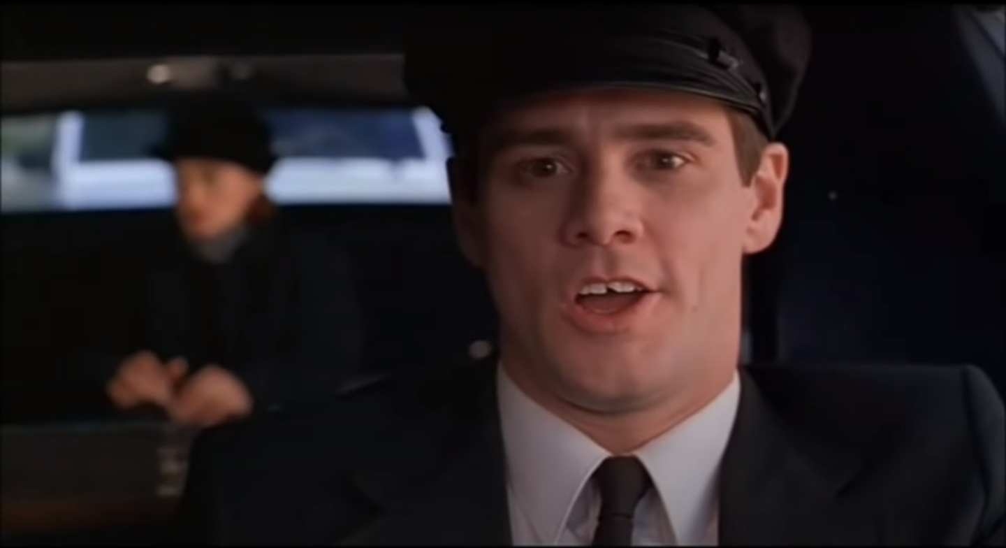 High Quality this isnt my real job you know limo driver jim carrey dumb and d Blank Meme Template