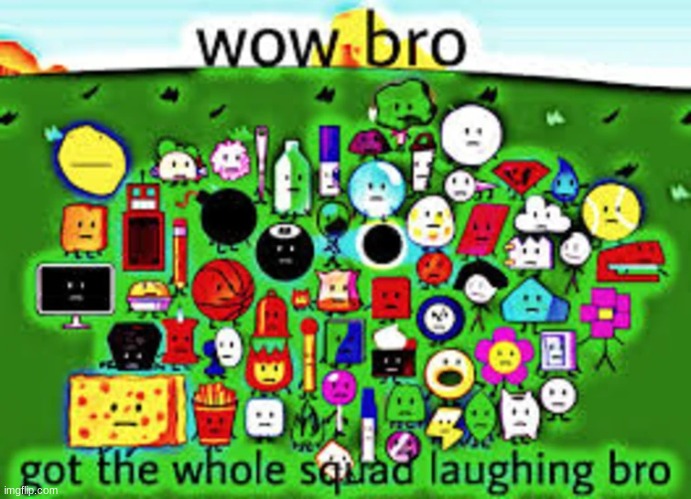 wow bro got the whole squad laughing bro | image tagged in wow bro got the whole squad laughing bro | made w/ Imgflip meme maker