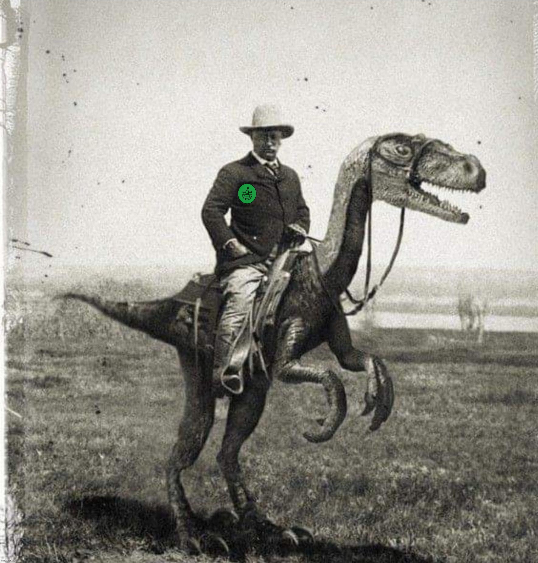 [Early CSP supporter Teddy Roosevelt prepares to charge up Kettle Hill toward San Juan Heights; 1898 uncolorized] | image tagged in early,csp,supporter,moments,in,history | made w/ Imgflip meme maker