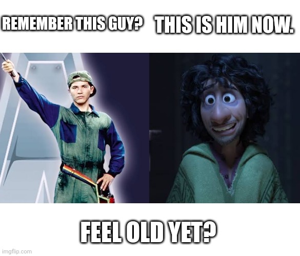 Leguizamo's Bizarre Adventure | THIS IS HIM NOW. REMEMBER THIS GUY? FEEL OLD YET? | image tagged in super mario bros,encanto | made w/ Imgflip meme maker
