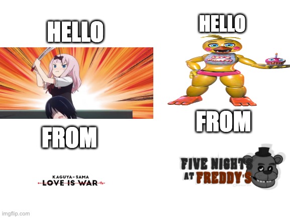 what the difference????? | HELLO; HELLO; FROM; FROM | image tagged in anime | made w/ Imgflip meme maker