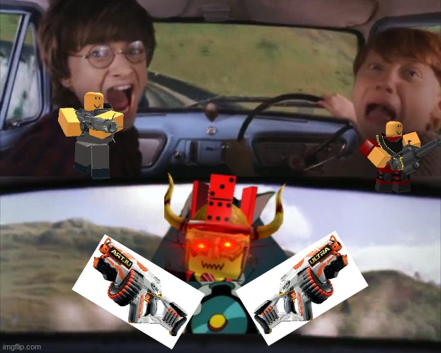 NERF TIMER !!!!! | image tagged in tom chasing harry and ron weasly | made w/ Imgflip meme maker