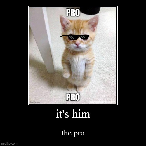 its the pro | image tagged in funny,demotivationals | made w/ Imgflip demotivational maker
