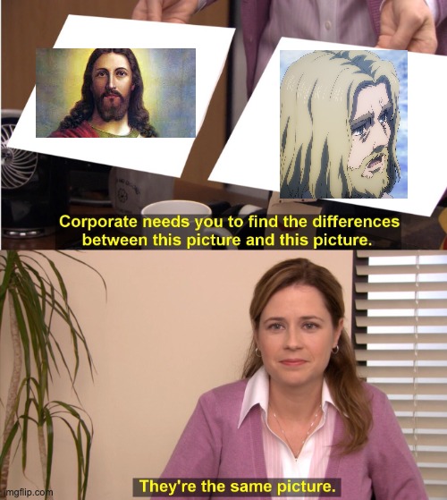 Jesus Yeager | image tagged in memes,they're the same picture,jesus,zeke | made w/ Imgflip meme maker