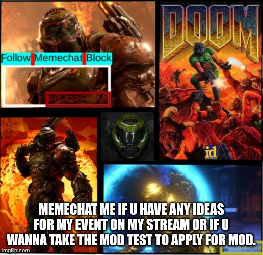 pls | MEMECHAT ME IF U HAVE ANY IDEAS FOR MY EVENT ON MY STREAM OR IF U WANNA TAKE THE MOD TEST TO APPLY FOR MOD. | image tagged in slayer temp | made w/ Imgflip meme maker