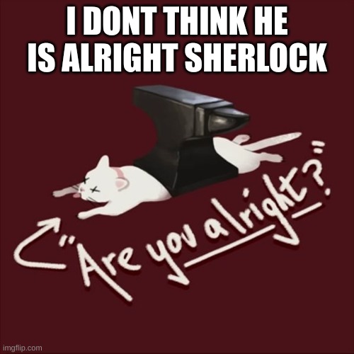Sherlock | I DONT THINK HE IS ALRIGHT SHERLOCK | image tagged in rats | made w/ Imgflip meme maker
