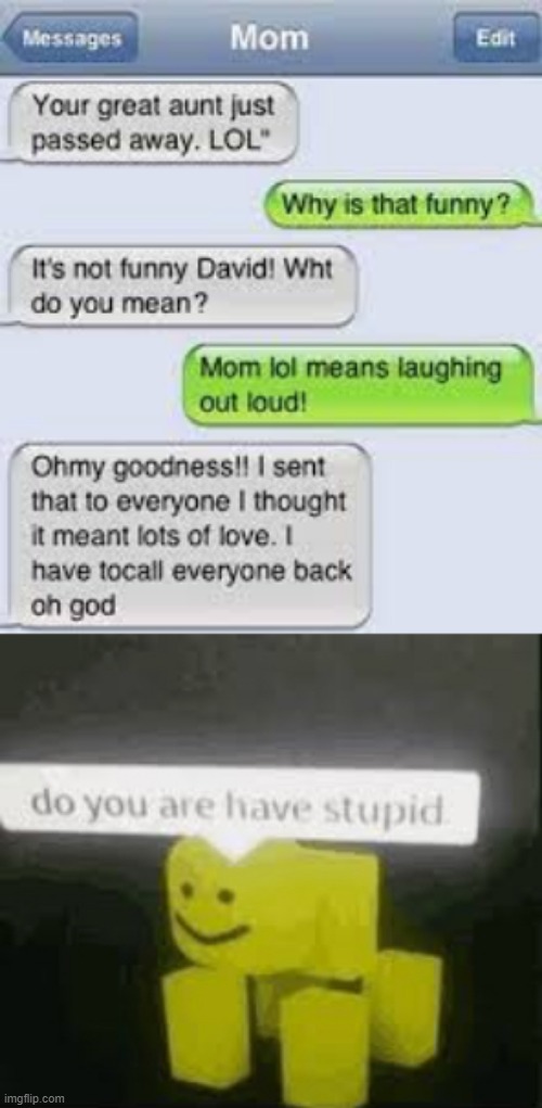 lol | image tagged in do you are have stupid,texting,text messages | made w/ Imgflip meme maker