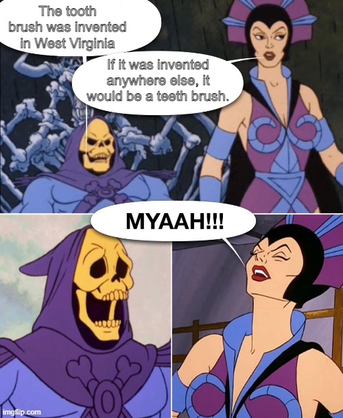 The tooth brush was invented in West Virginia; If it was invented anywhere else, it would be a teeth brush. | image tagged in funny | made w/ Imgflip meme maker