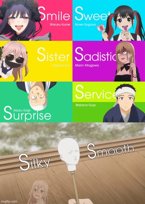 S i l k y s m o o t h | image tagged in anime | made w/ Imgflip meme maker