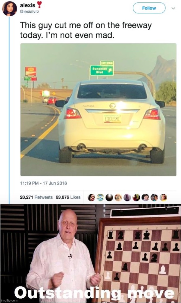 That’s a genius license plate. | image tagged in outstanding move,memes,funny,license plate,cars,cutting | made w/ Imgflip meme maker