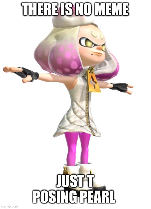 Meow | THERE IS NO MEME; JUST T POSING PEARL | image tagged in t posing pearl | made w/ Imgflip meme maker