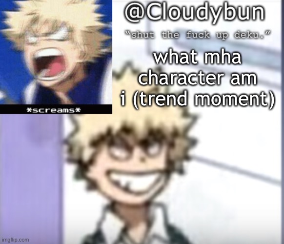 also i love you too Nar :,) | what mha character am i (trend moment) | image tagged in bakuhoe | made w/ Imgflip meme maker