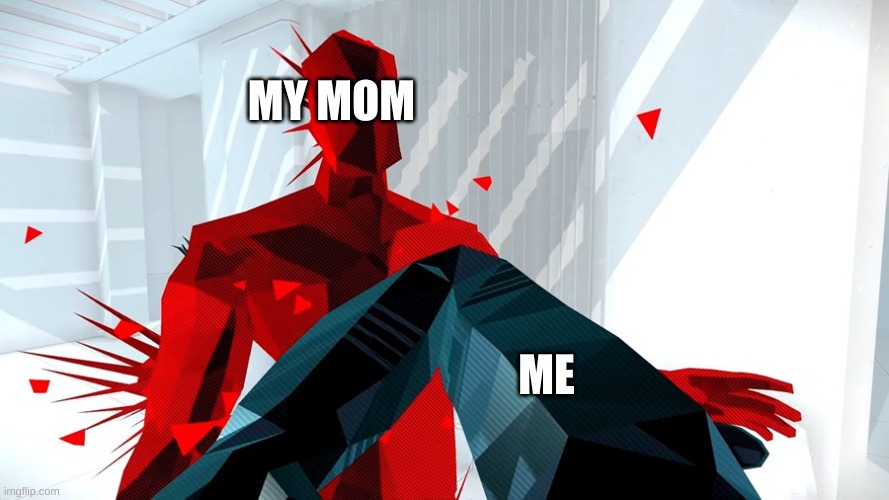 yes | MY MOM; ME | image tagged in memes,a random meme | made w/ Imgflip meme maker
