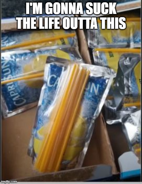 Drunk Up | I'M GONNA SUCK THE LIFE OUTTA THIS | image tagged in you had one job | made w/ Imgflip meme maker