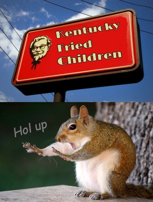 KFC stands for... | Hol up | image tagged in kfc,hold up,stupid signs,signs/billboards | made w/ Imgflip meme maker