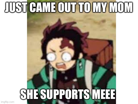 LETS GOOOOO | JUST CAME OUT TO MY MOM; SHE SUPPORTS MEEE | image tagged in lgbtq | made w/ Imgflip meme maker