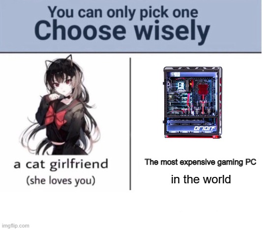 Choose wisely |  The most expensive gaming PC; in the world | image tagged in choose wisely,memes | made w/ Imgflip meme maker