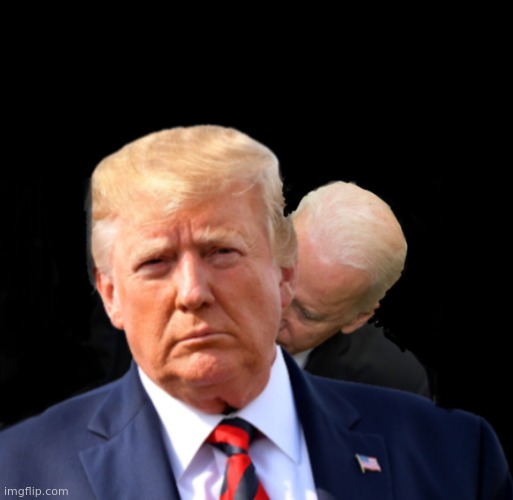 Trump Biden sniff | image tagged in trump biden sniff | made w/ Imgflip meme maker