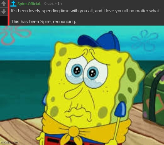 sad moments | image tagged in spongebob cry,noooooooooooooooooooooooo | made w/ Imgflip meme maker