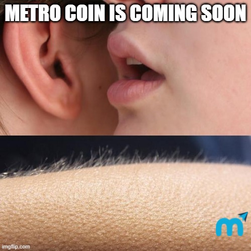 Whisper and Goosebumps | METRO COIN IS COMING SOON | image tagged in whisper and goosebumps | made w/ Imgflip meme maker