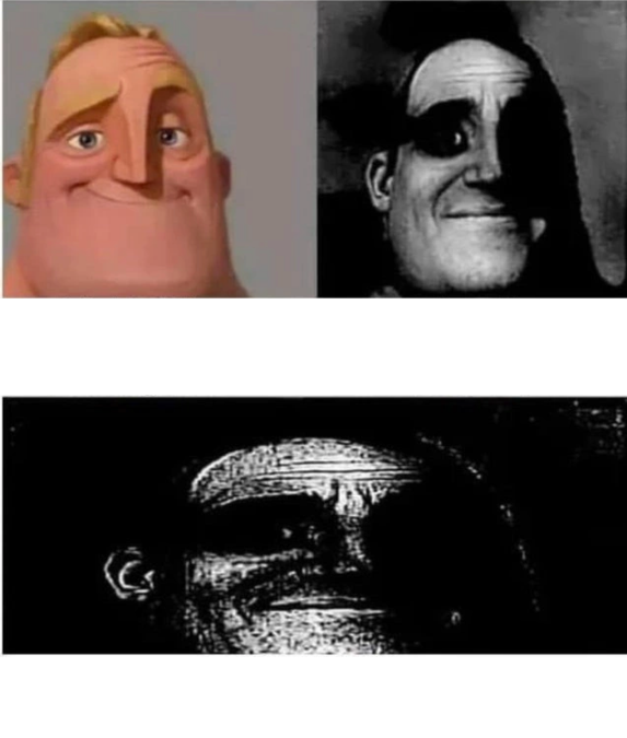 3 Frame Uncanny Mr. Incredible Memes - Imgflip
