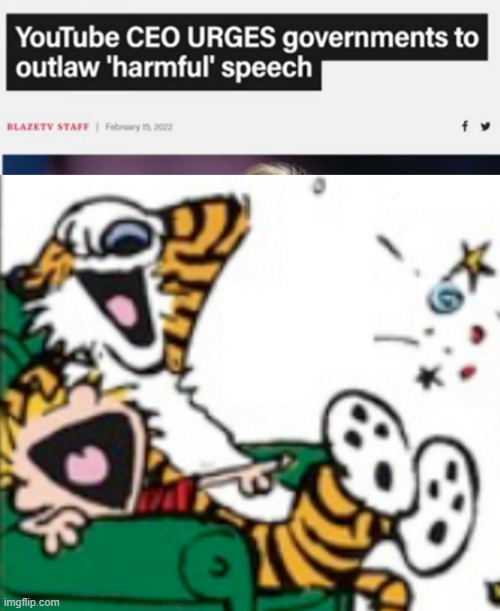 geez as if Susan wasn't bad enough | image tagged in calvin and hobbes laugh | made w/ Imgflip meme maker