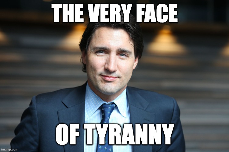 TYRANT |  THE VERY FACE; OF TYRANNY | image tagged in justin trudeau | made w/ Imgflip meme maker