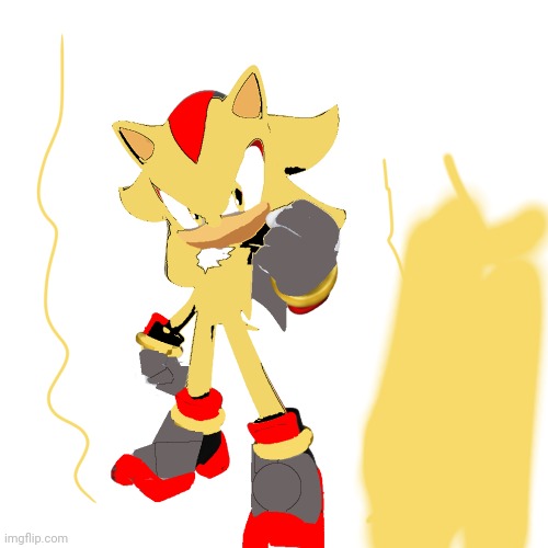 My try on super shadow (ik i forgot the nose ;-;) | made w/ Imgflip meme maker