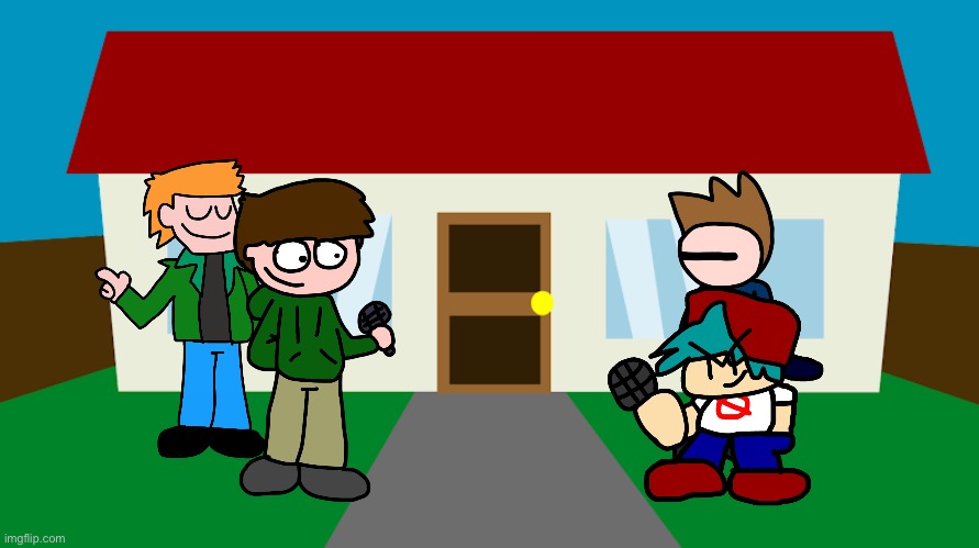 So I tried making that Challeng-EDD thingy in the 2005 style | image tagged in drawings,eddsworld,friday night funkin | made w/ Imgflip meme maker