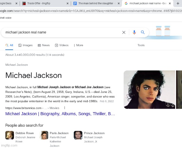 image tagged in i'm writing a book based off fnaf using google docs,the man behind the slaughter,michael jackson,google search,pizza | made w/ Imgflip meme maker