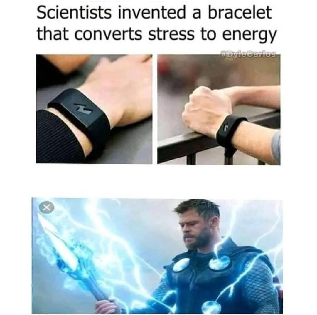 High Quality Stress Energy Band Thor Power Blank Meme Template