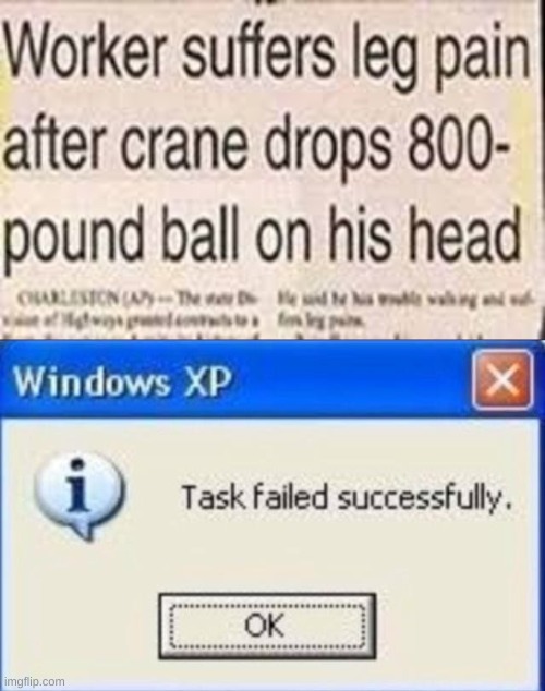 Crane ball | image tagged in task failed successfully,funny,funny memes,memes,news,worker | made w/ Imgflip meme maker