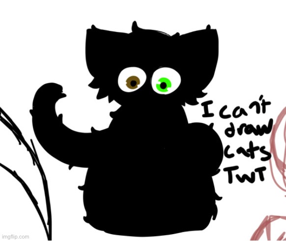 *chanting* CAT CAT CAT CAT CAT CAT CAT | image tagged in badly drawn chaos the cat | made w/ Imgflip meme maker