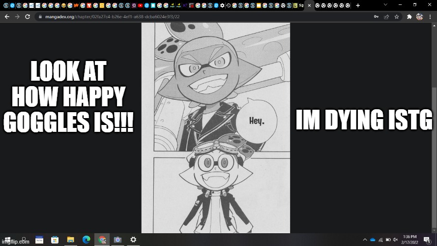 HES SO HAPPY XDDDDDD | LOOK AT HOW HAPPY GOGGLES IS!!! IM DYING ISTG | made w/ Imgflip meme maker