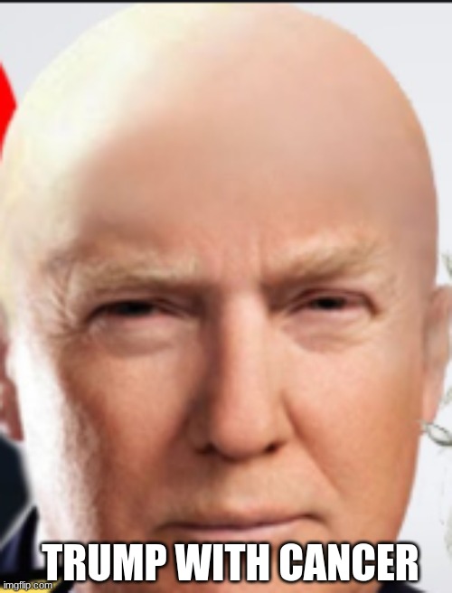 Yeah | TRUMP WITH CANCER | image tagged in hairless trump | made w/ Imgflip meme maker