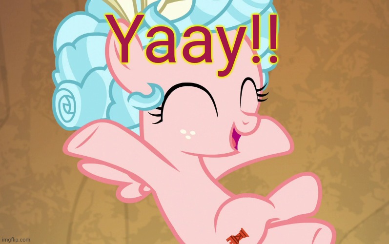 Cute Cozy Glow (MLP) | Yaay!! | image tagged in cute cozy glow mlp | made w/ Imgflip meme maker