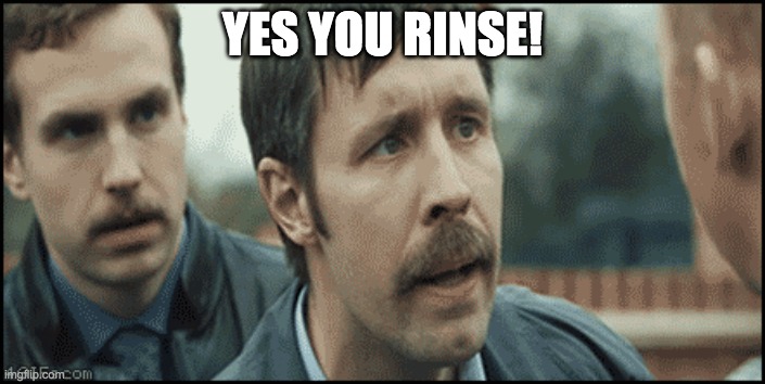 YES YOU RINSE! | image tagged in stare | made w/ Imgflip meme maker