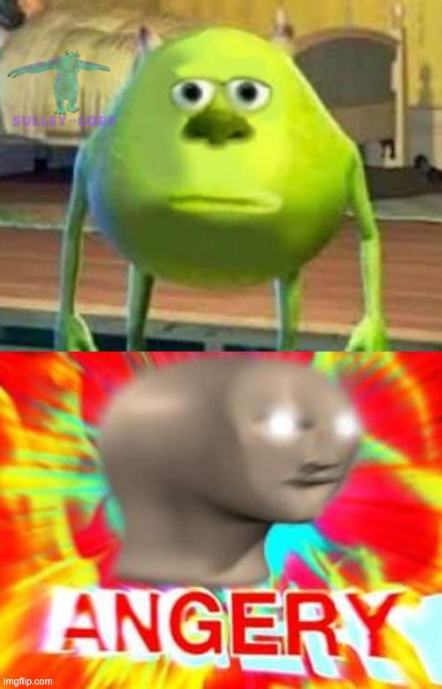 image tagged in monsters inc,surreal angery | made w/ Imgflip meme maker