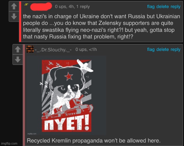 Recycled Kremlin propaganda is a “nyet” from me | image tagged in recycled,kremlin,propaganda,is,a,nyet | made w/ Imgflip meme maker