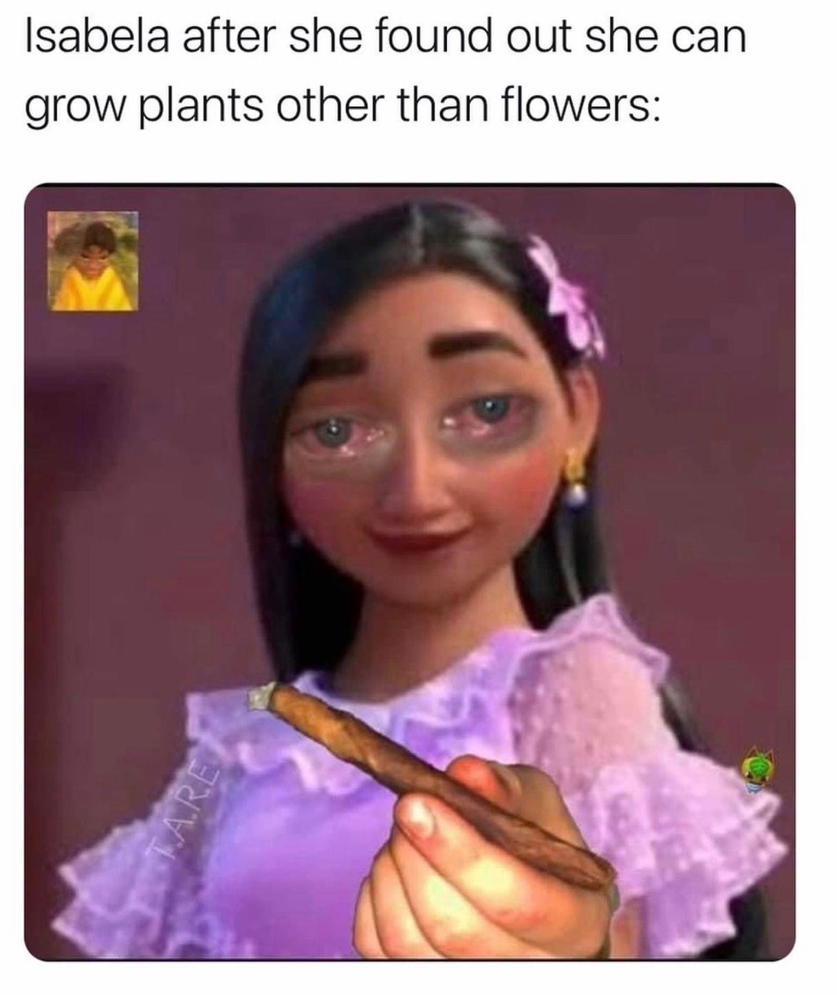 High Quality Isabela grows more than flowers Blank Meme Template